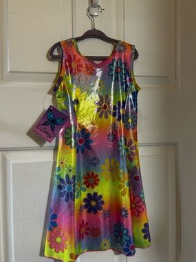 Groovy Flower Power 70's Dress